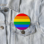 Badge Rond 7,6 Cm Drapeau LGBT Pride / Drapeau Rainbow (En situation)