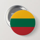 Badge Rond 7,6 Cm Drapeau lituanien (Devant & derrière)