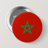 Badge Rond 7,6 Cm drapeau marocain (Devant & derrière)