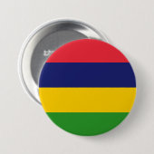 Badge Rond 7,6 Cm Drapeau mauricien (Devant & derrière)