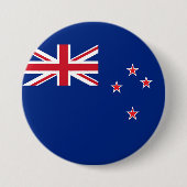 Badge Rond 7,6 Cm Drapeau néo-zélandais (Devant)