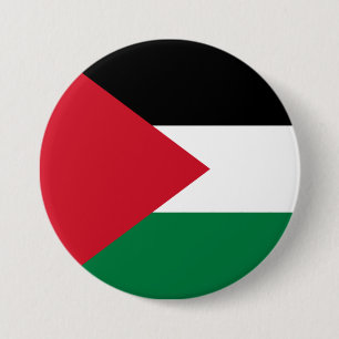 Badge Rond 7,6 Cm Drapeau palestinien (Palestine)