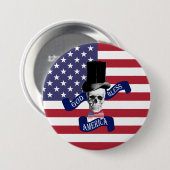 Badge Rond 7,6 Cm Drapeau patriotique américain (Devant & derrière)