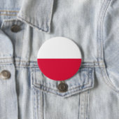 Badge Rond 7,6 Cm Drapeau polonais (En situation)