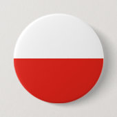 Badge Rond 7,6 Cm Drapeau polonais (Devant)