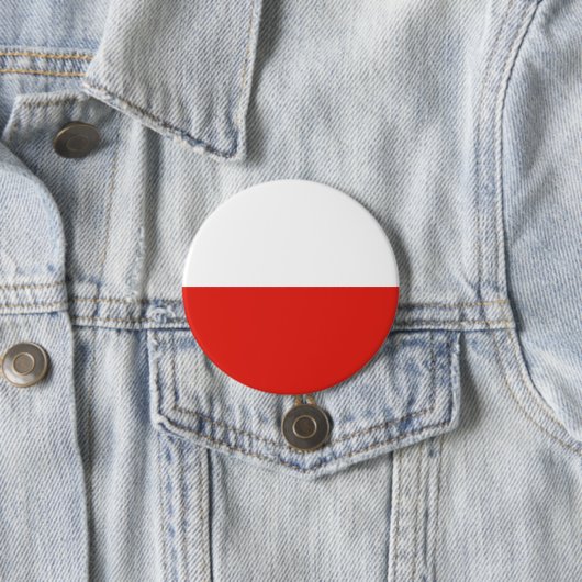Badge Rond 7,6 Cm Drapeau polonais (En situation)