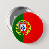 Badge Rond 7,6 Cm Drapeau Portugal (Devant & derrière)