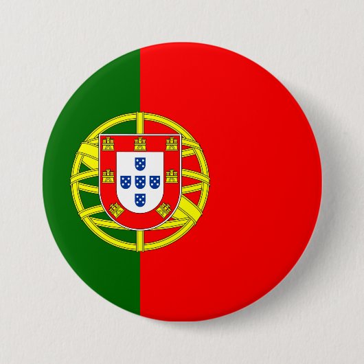 Badge Rond 7,6 Cm Drapeau Portugal (Devant)