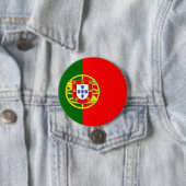 Badge Rond 7,6 Cm Drapeau Portugal (En situation)