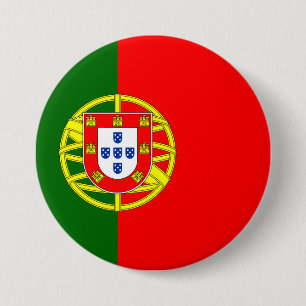 Badge Rond 7,6 Cm Drapeau Portugal