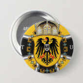 Badge Rond 7,6 Cm Drapeau Prussia Keiser (Devant & derrière)