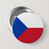 Badge Rond 7,6 Cm Drapeau République tchèque (Devant & derrière)