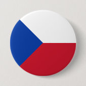 Badge Rond 7,6 Cm Drapeau République tchèque (Devant)