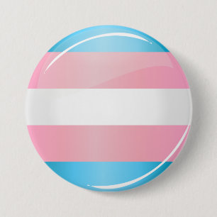 Badge Rond 7,6 Cm Drapeau rond brillant de fierté de transsexuel