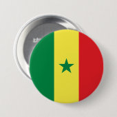 Badge Rond 7,6 Cm Drapeau sénégalais (Devant & derrière)