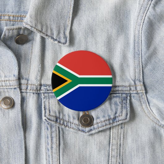 Badge Rond 7,6 Cm drapeau sud-africain (En situation)