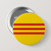 Badge Rond 7,6 Cm Drapeau sud-vietnamien (Devant & derrière)