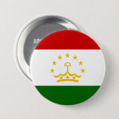 Badge Rond 7,6 Cm Drapeau Tadjikistan (Devant & derrière)