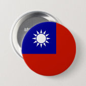Badge Rond 7,6 Cm Drapeau taïwanais (Devant & derrière)