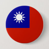 Badge Rond 7,6 Cm Drapeau taïwanais (Devant)