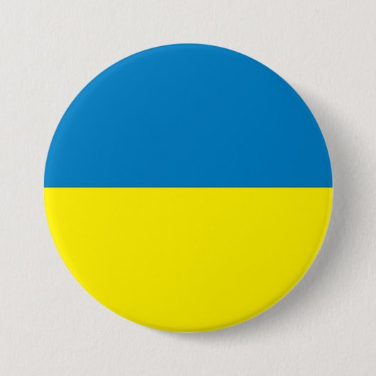 Badge Rond 7,6 Cm Drapeau Ukraine (Devant)