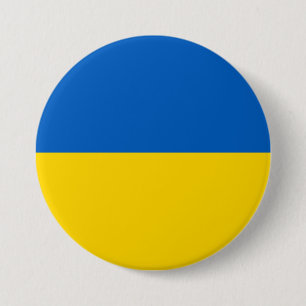 Badge Rond 7,6 Cm Drapeau Ukraine