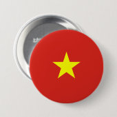 Badge Rond 7,6 Cm Drapeau vietnamien (Vietnam) (Devant & derrière)