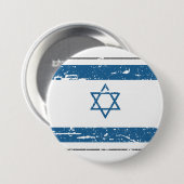 Badge Rond 7,6 Cm Drapeau vintage Israël (Devant & derrière)