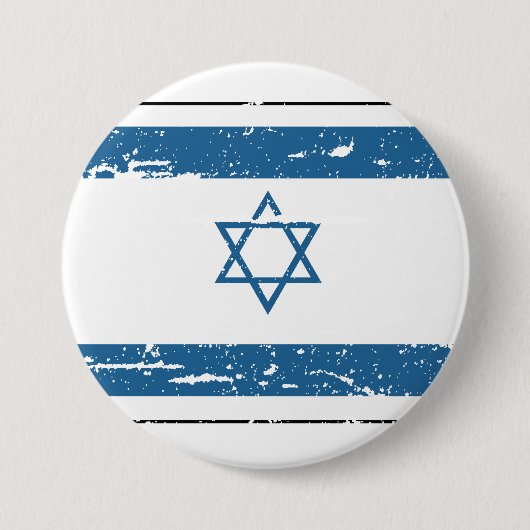 Badge Rond 7,6 Cm Drapeau vintage Israël (Devant)