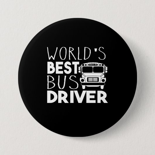 Badge Rond 7,6 Cm Driver du Meilleur Bus (Devant)