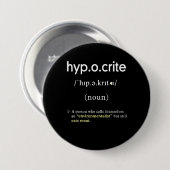 Badge Rond 7,6 Cm drôle de définition hypocrite cercle végétalien (Devant & derrière)