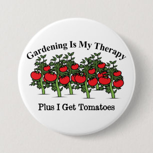 Badge Rond 7,6 Cm Drôle Jardinage Est Mon Thérapie