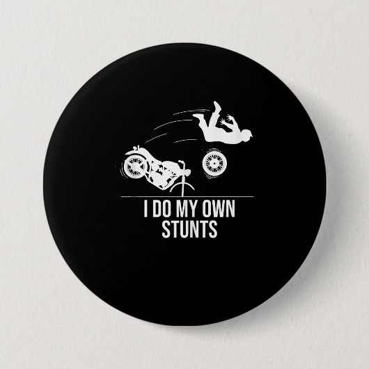 Badge Rond 7,6 Cm Drôle Je Fais Mes Propres Têtes Cool Moto Cadeaux (Devant)