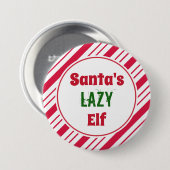 Badge Rond 7,6 Cm Drôle Lazy Elf Button Pin (Devant & derrière)