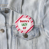 Badge Rond 7,6 Cm Drôle Lazy Elf Button Pin (En situation)