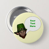 Badge Rond 7,6 Cm Drôle leprechaun irlandais personnalisé (Devant & derrière)