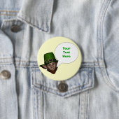 Badge Rond 7,6 Cm Drôle leprechaun irlandais personnalisé (En situation)