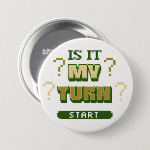 Badge Rond 7,6 Cm Drôle Phrase Retro Pixel Green Board Gamer