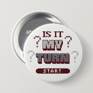 Badge Rond 7,6 Cm Drôle Phrase Retro Pixel Red Board Gamer