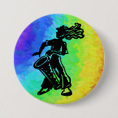 Badge Rond 7,6 Cm Drum New York Boogie Nights Rainbow (Devant)
