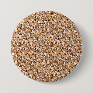 Badge Rond 7,6 Cm Druzy crystal - rose gold color