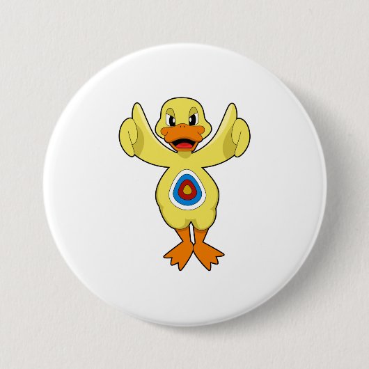 Badge Rond 7,6 Cm Duck Darts Bullseye (Devant)
