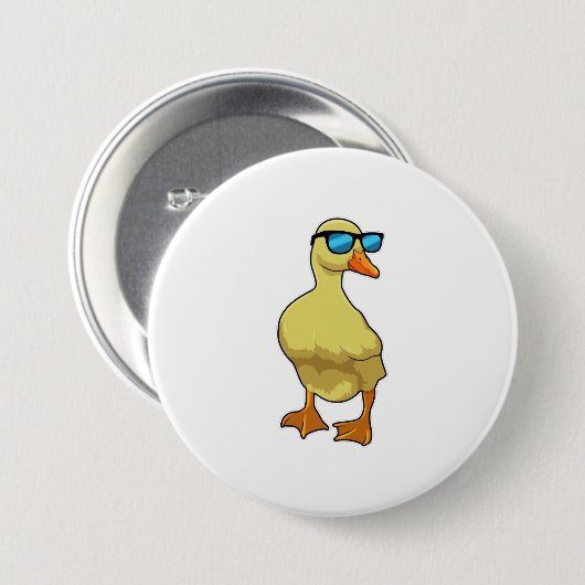 Badge Rond 7,6 Cm Duck with Sung (Devant & derrière)