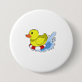 Badge Rond 7,6 Cm Duck with Swim ring à Water.PNG (Devant)