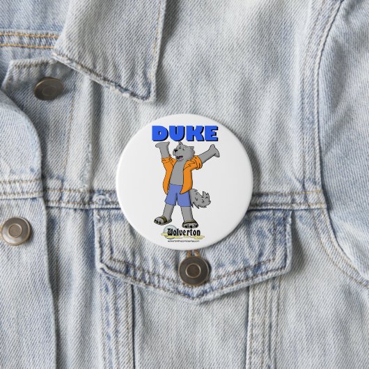 Badge Rond 7,6 Cm Duke Button (En situation)