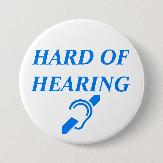 BADGE ROND 7,6 CM DUR DE L'AUDITION (Devant)