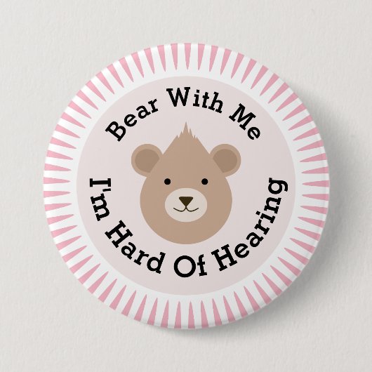 Badge Rond 7,6 Cm Dur de l'audition (Devant)