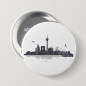 Badge Rond 7,6 Cm Düsseldorf Button / Feker / Pin (Devant & derrière)