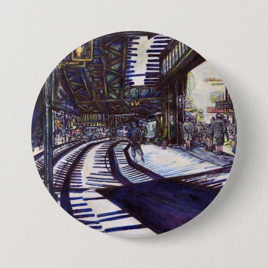 Badge Rond 7,6 Cm Dusting the Piano (Devant)