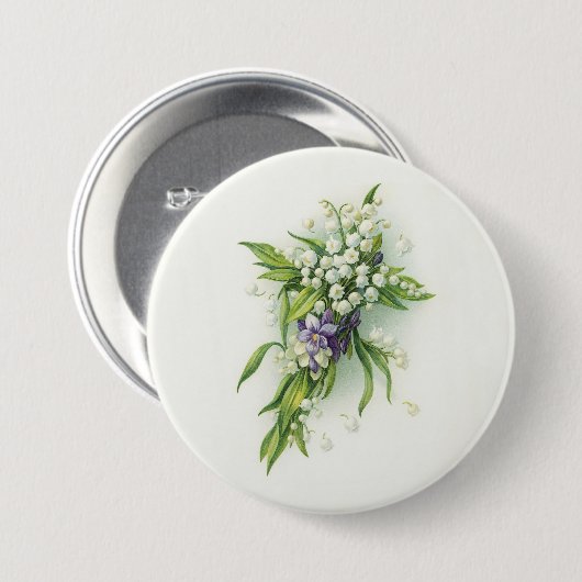 Badge Rond 7,6 Cm Easter Lily of Valley Devotions (Devant & derrière)